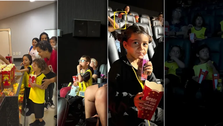 Alunos da Pestalozzi Guarapari visitam o Cinema